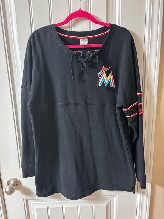PINK Victoria's Secret Sweaters - VS PINK Miami Marlins Long Sleeve Sweater